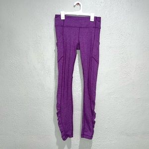 lululemon athletica Purple Ruched Leggings
